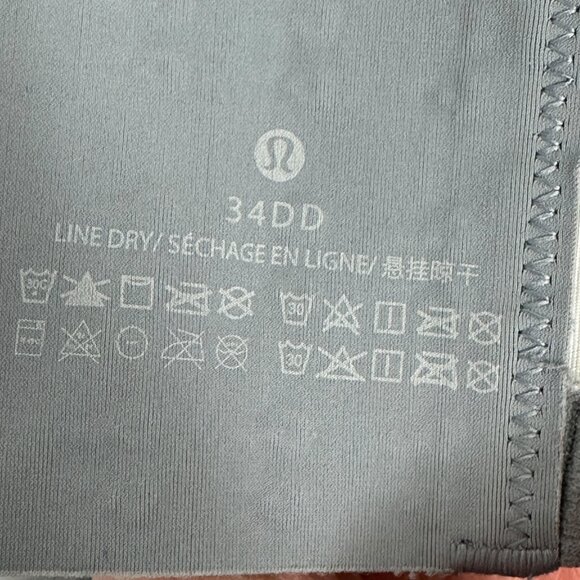 Lululemon Energy Bra High Support Rhino Grey Size‎ 34 DDD Supportive Sports 2021 - Picture 5 of 12